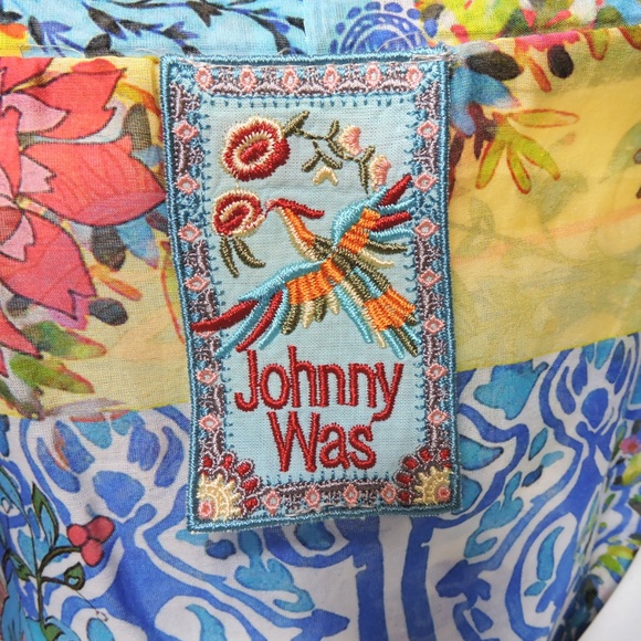 JOHNNY WAS SILK EMBROIDERY SUMMER NAMAKA KIMONO - Picture 7 of 7